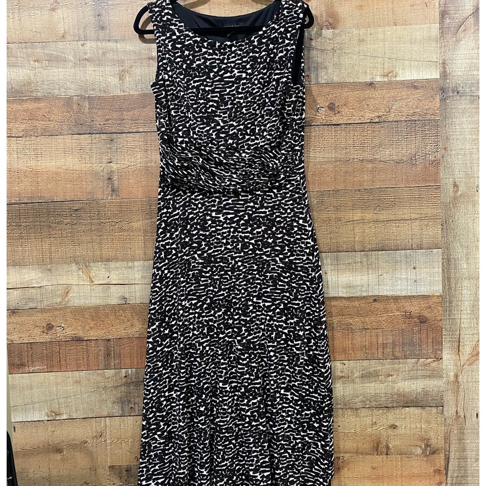Perceptions New York All Seasons Slimming Black & White Printed Dress Size 12